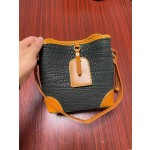 Handmade thickened vegetable-tanned leather women's bucket bag